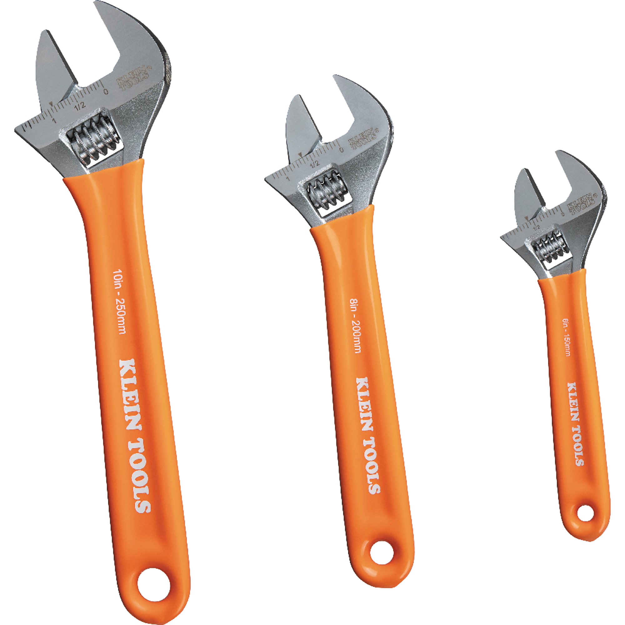 Klein Tools, Extra-Capacity Adjustable Wrenches, 3-Piece, Model# D5073